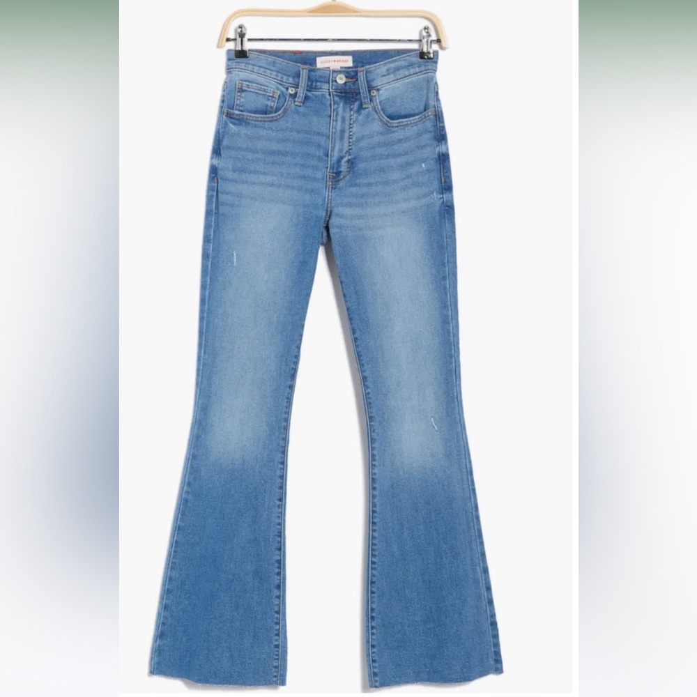 Lucky Brand Stevie Raw Hem High Waist Flare Jeans
